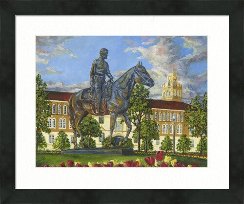 Joe Gallagher Texas Tech Print in Black Wood Frame